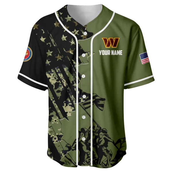 Washington Commanders x USMC Veteran 3D Baseball Jersey Limited 2026 Custom Your Name