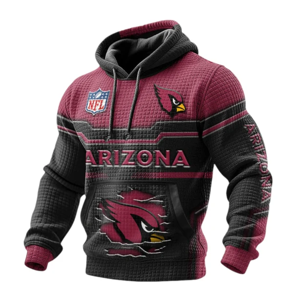 Arizona Cardinals Waffle Pullover Hoodie 3D