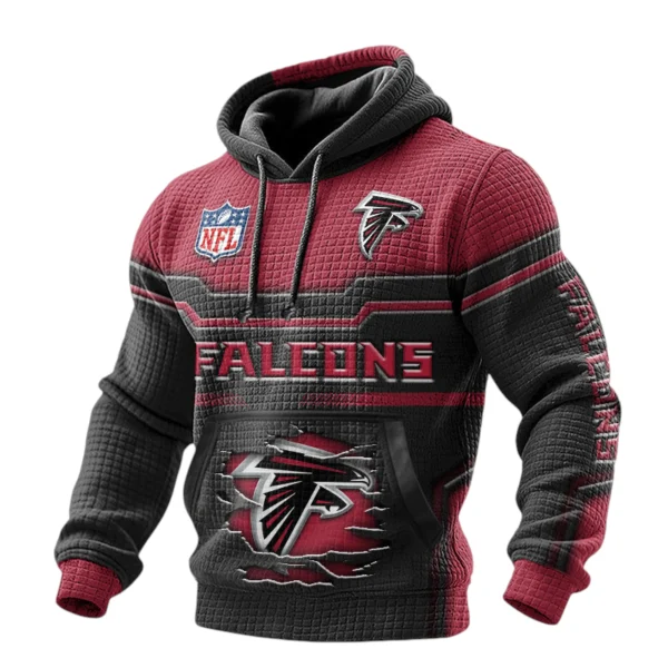 Atlanta Falcons Waffle Pullover Hoodie 3D