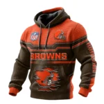 Cleveland Browns Waffle Pullover Hoodie 3D