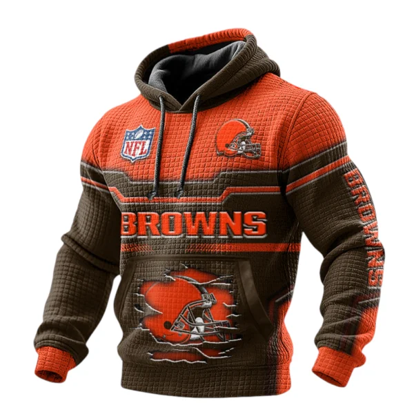 Cleveland Browns Waffle Pullover Hoodie 3D