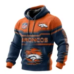 Denver Broncos Waffle Pullover Hoodie 3D
