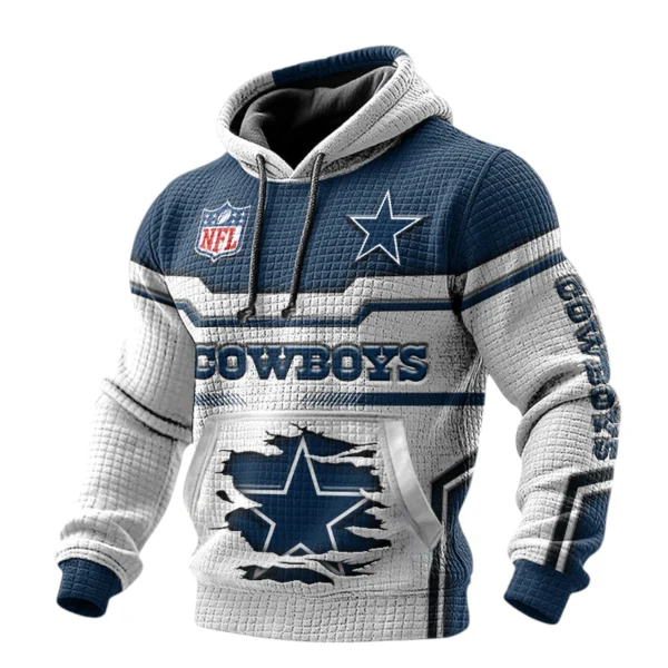 Dallas Cowboys Waffle Pullover Hoodie 3D