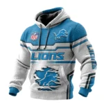 Detroit Lions Waffle Pullover Hoodie 3D