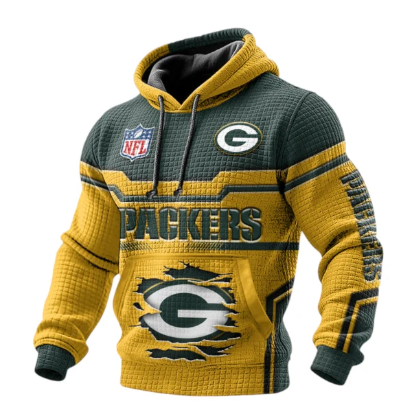 Green Bay Packers Waffle Pullover Hoodie 3D