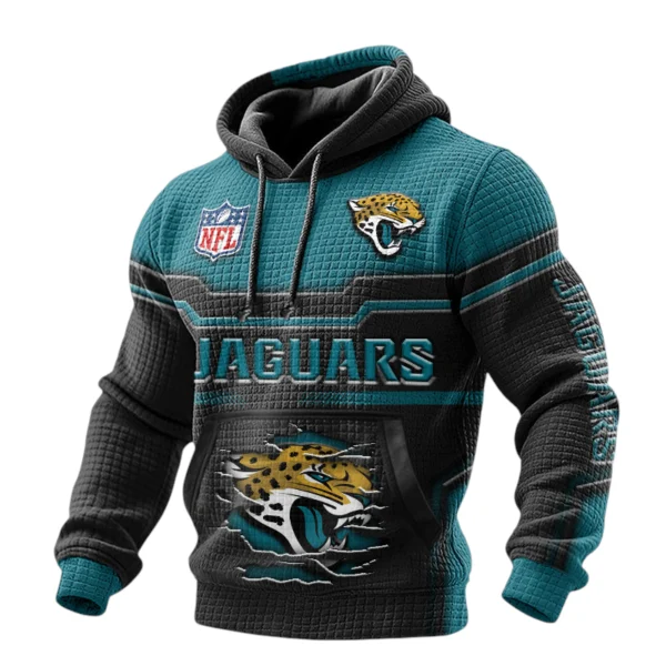 Jacksonville Jaguars Waffle Pullover Hoodie 3D