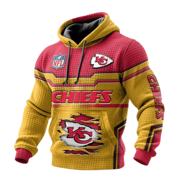 Kansas City Chiefs Waffle Pullover Hoodie 3D