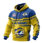 Los Angeles Rams Waffle Pullover Hoodie 3D