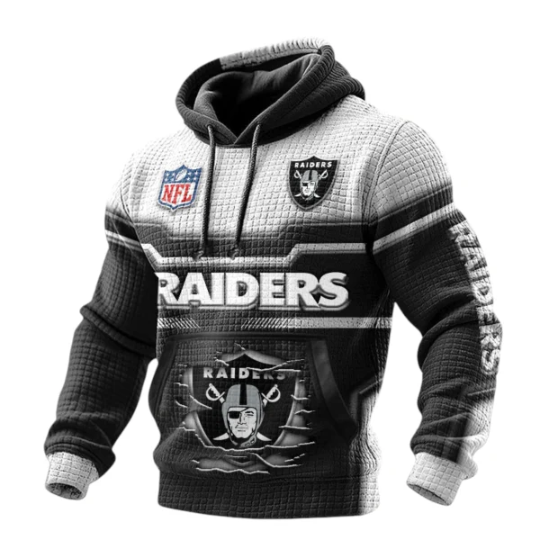 Las Vegas Raiders Waffle Pullover Hoodie 3D
