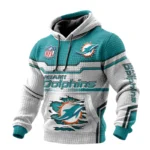 Miami Dolphins Waffle Pullover Hoodie 3D