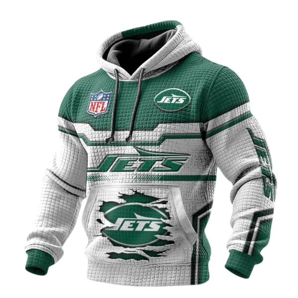 New York Jets Waffle Pullover Hoodie 3D