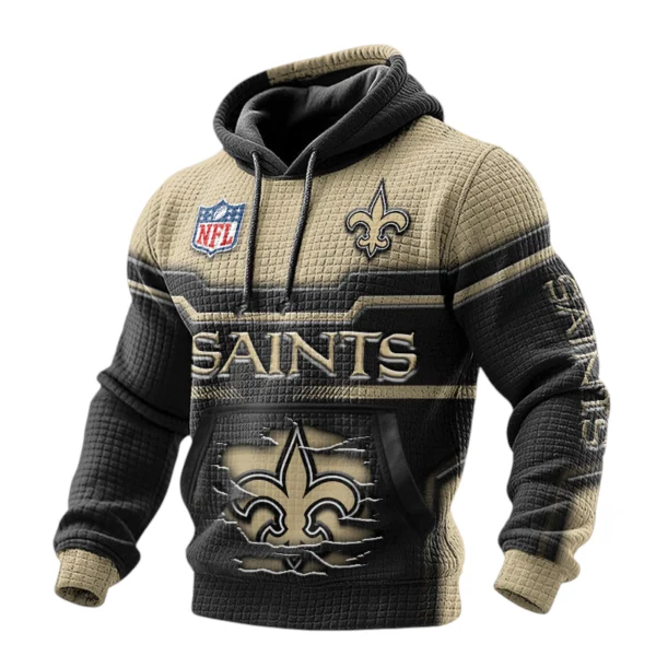 New Orleans Saints Waffle Pullover Hoodie 3D