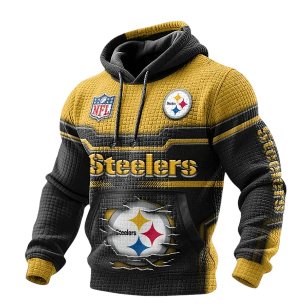 Pittsburgh Steelers Waffle Pullover Hoodie 3D
