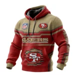 San Francisco 49ers Waffle Pullover Hoodie 3D