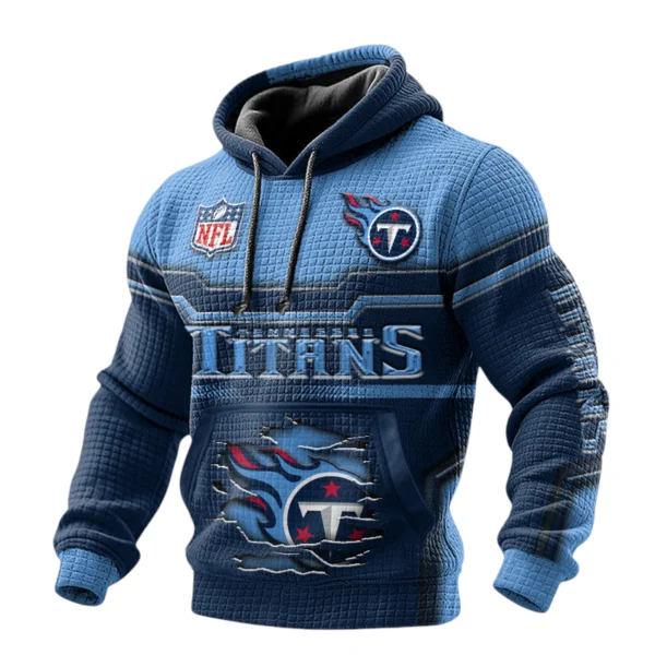 Tennessee Titans Waffle Pullover Hoodie 3D