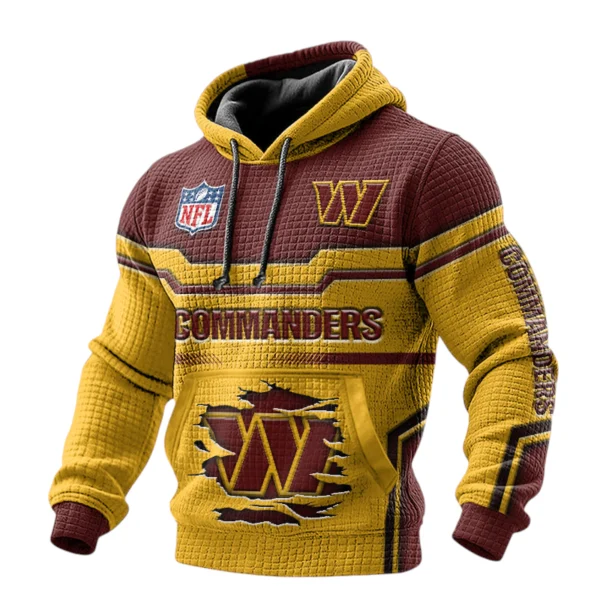 Washington Commanders Waffle Pullover Hoodie 3D