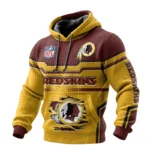 Washington Redskin Waffle Pullover Hoodie 3D