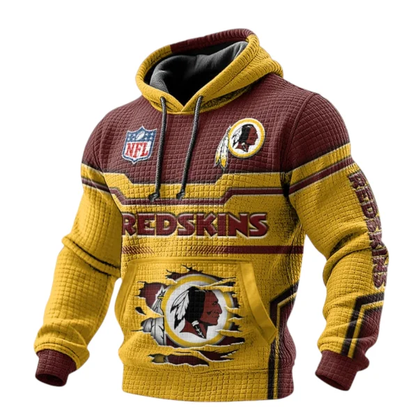Washington Redskin Waffle Pullover Hoodie 3D