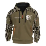 Baltimore Orioles Half Zip Hoodie Customize Your Name