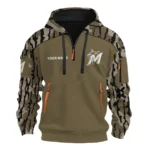 Miami Marlins Half Zip Hoodie Customize Your Name