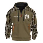 New York Yankees Half Zip Hoodie Customize Your Name
