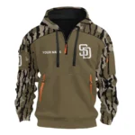San Diego Padres Half Zip Hoodie Customize Your Name