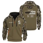 Seattle Mariners Half Zip Hoodie Customize Your Name