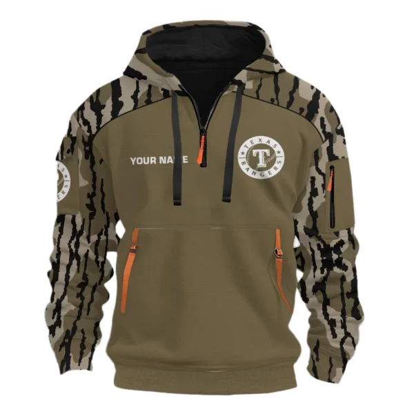 Texas Rangers Half Zip Hoodie Customize Your Name