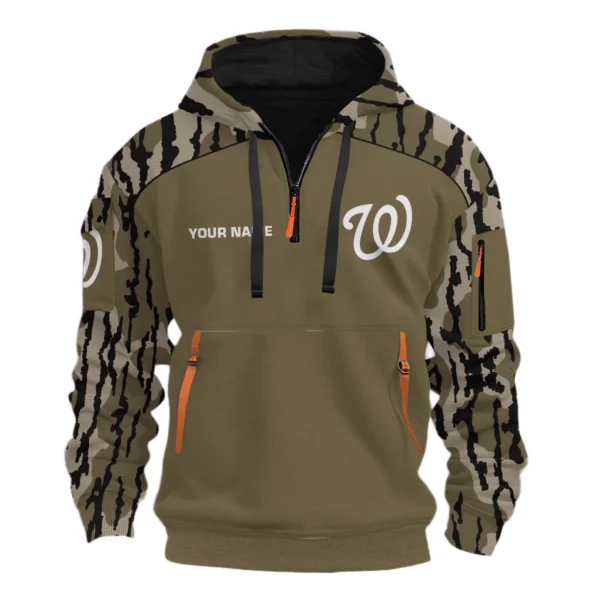 Washington Nationals Half Zip Hoodie Customize Your Name