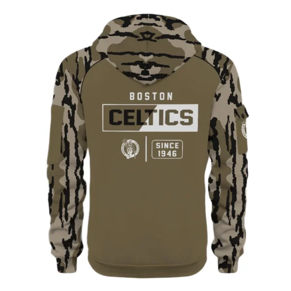 Boston Celtics Half Zip Hoodie Customize Your Name