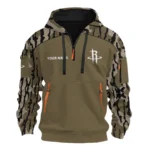 Houston Rockets Half Zip Hoodie Customize Your Name