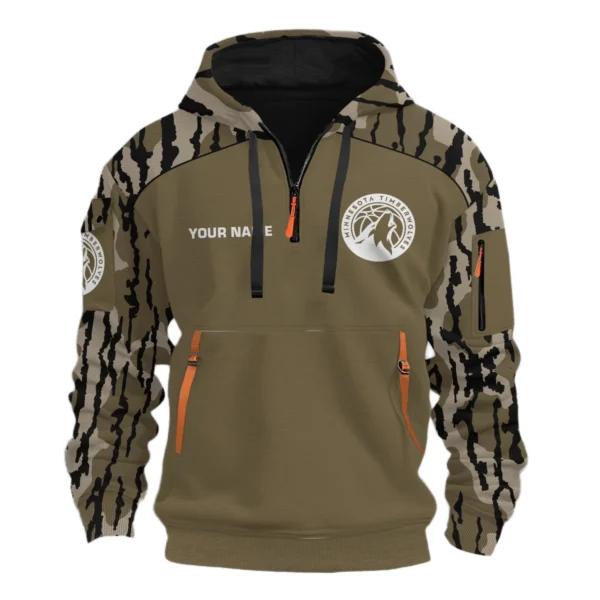 Minnesota Timberwolves Half Zip Hoodie Customize Your Name