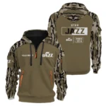 Utah Jazz Half Zip Hoodie Customize Your Name