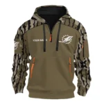 Miami Dolphins Half Zip Hoodie Customize Your Name