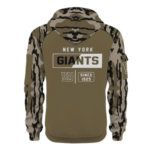 New York Giants Half Zip Hoodie Customize Your Name
