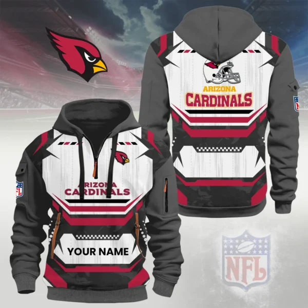 Arizona Cardinals Half Zip Hoodie Custom Your Name