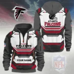Atlanta Falcons Half Zip Hoodie Custom Your Name