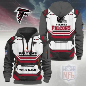 Atlanta Falcons Half Zip Hoodie Custom Your Name