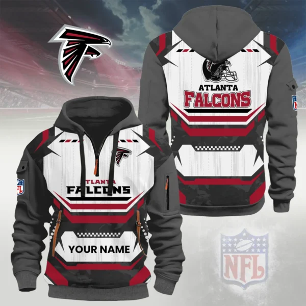 Atlanta Falcons Half Zip Hoodie Custom Your Name