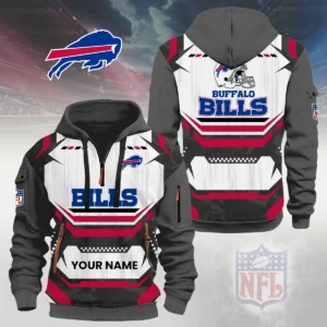 Buffalo Bills Half Zip Hoodie Custom Your Name