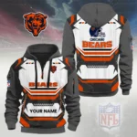 Chicago Bears Half Zip Hoodie Custom Your Name