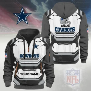 Dallas Cowboys Half Zip Hoodie Custom Your Name