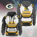 Green Bay Packers Half Zip Hoodie Custom Your Name