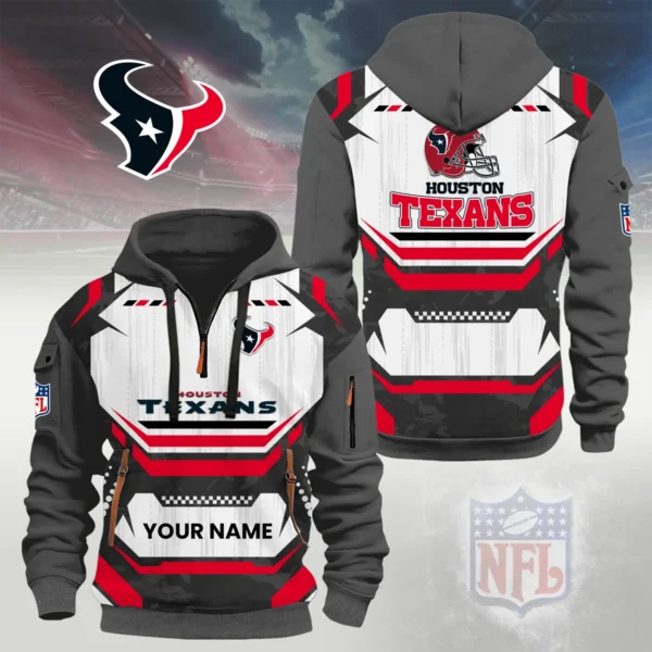 Houston Texans Half Zip Hoodie Custom Your Name