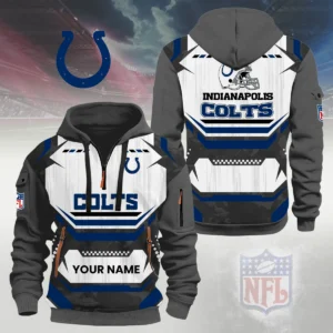 Indianapolis Colts Half Zip Hoodie Custom Your Name