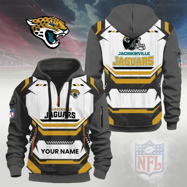 Jacksonville Jaguars Half Zip Hoodie Custom Your Name