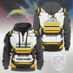 Los Angeles Chargers Half Zip Hoodie Custom Your Name