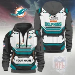 Miami Dolphins Half Zip Hoodie Custom Your Name