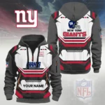 New York Giants Half Zip Hoodie Custom Your Name