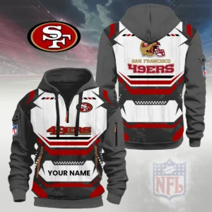 San Francisco 49ers Half Zip Hoodie Custom Your Name